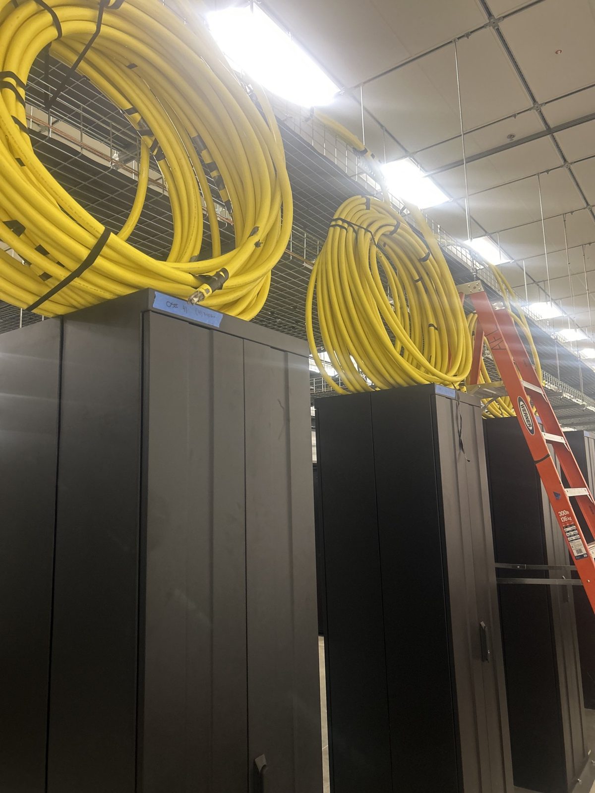 Service coils on the cabinets