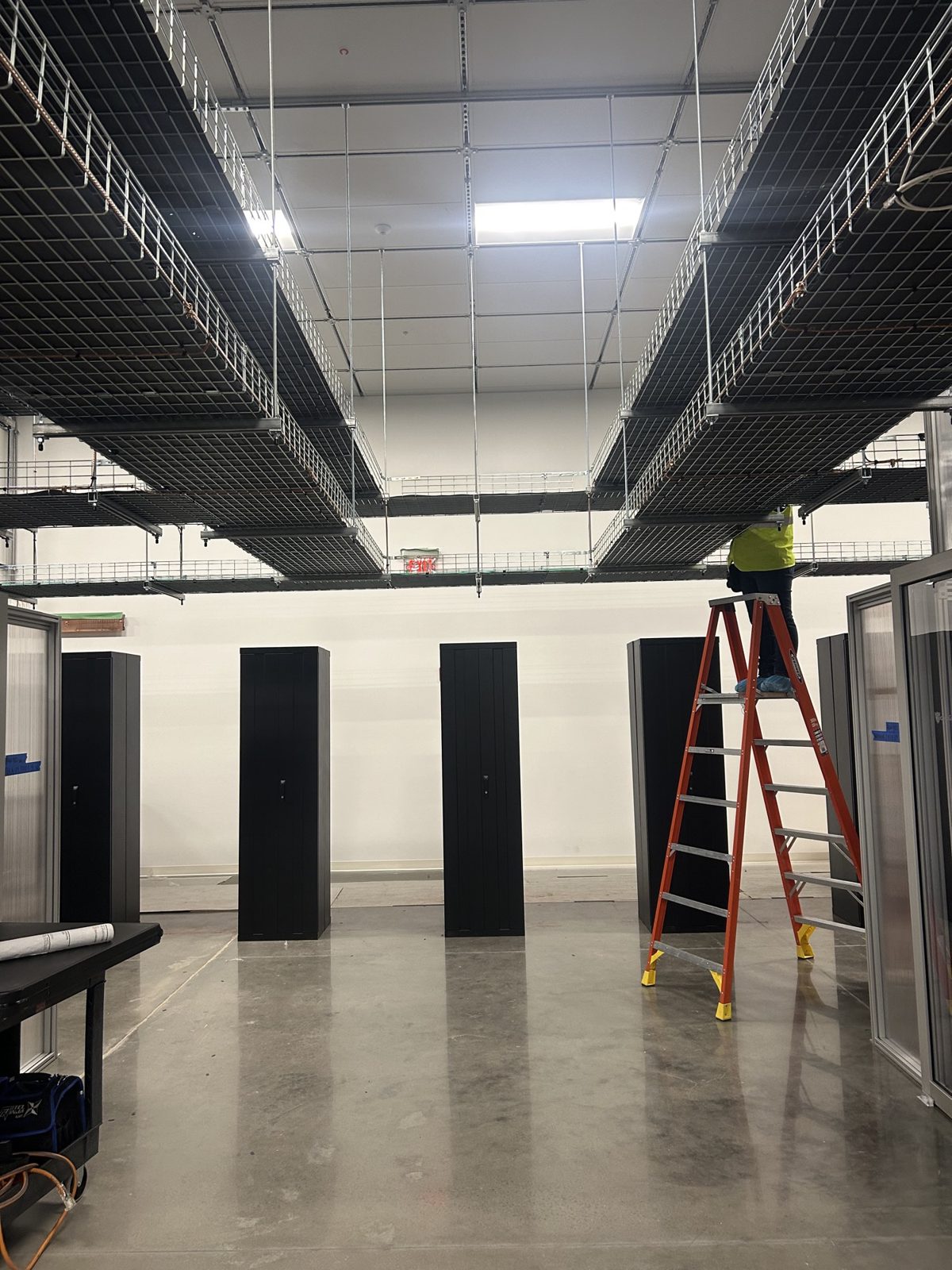 Overhead tray install